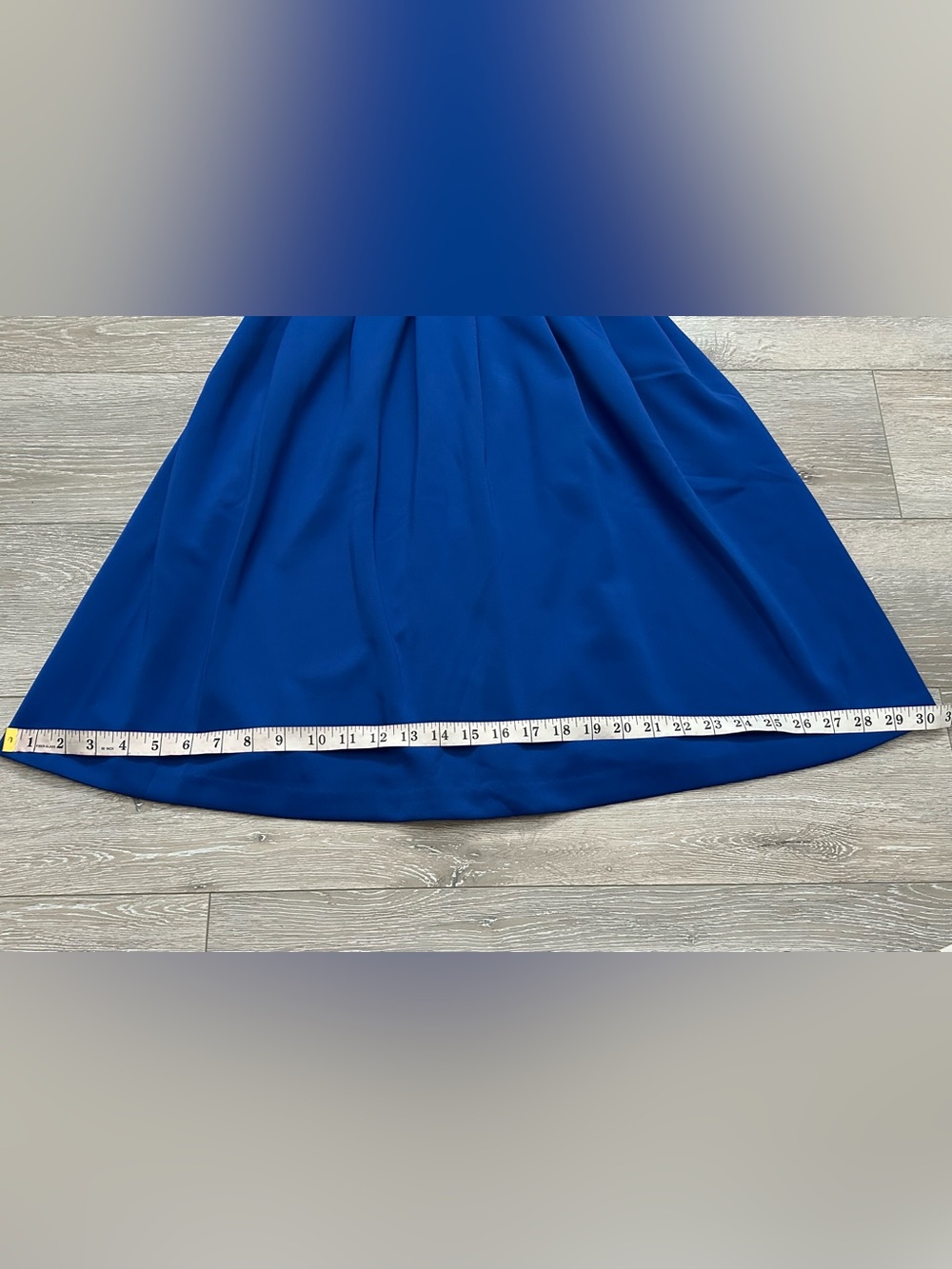 Calvin Klein Sleeveless Fit-and-Flare Cobalt Blue Midi Dress - Picture 8 of 10